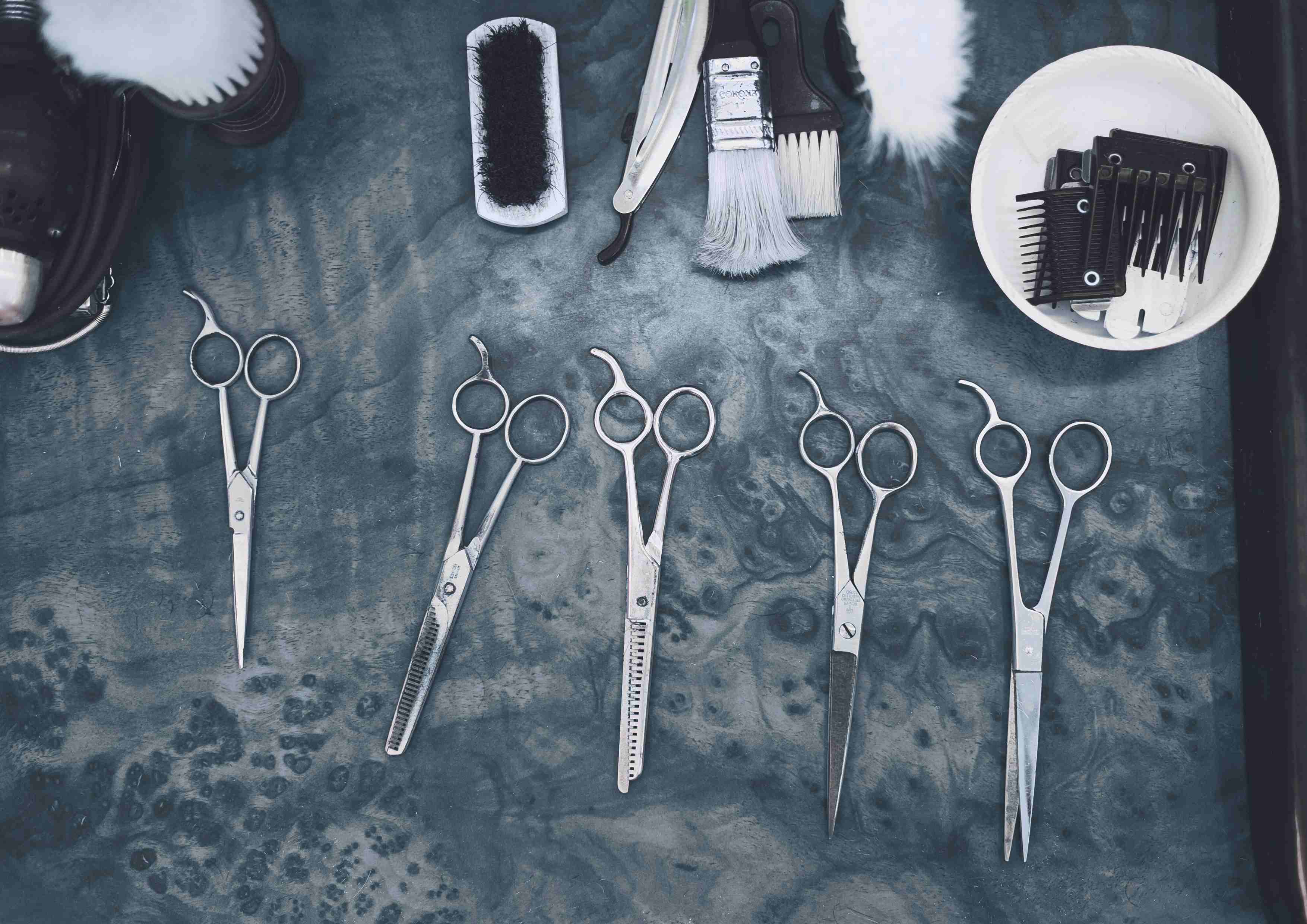Professional hair scissors collection