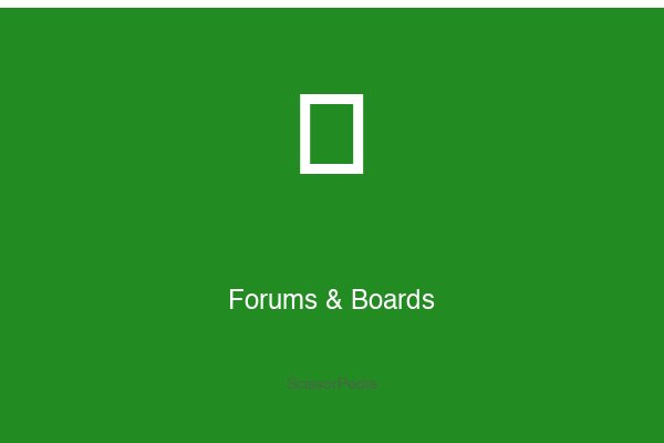 Dedicated Forums and Community Boards