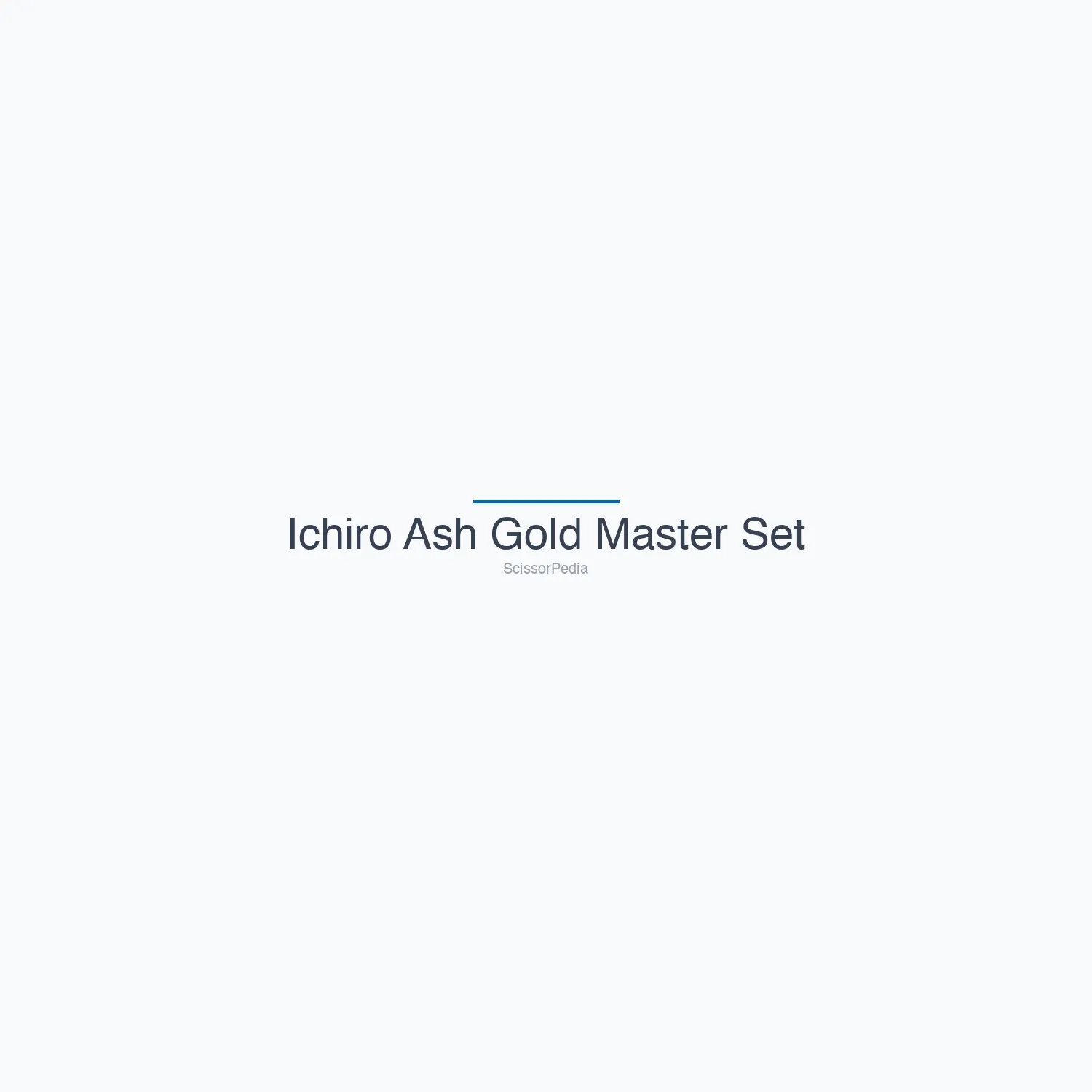 Ichiro Ash Gold Master Scissor Set