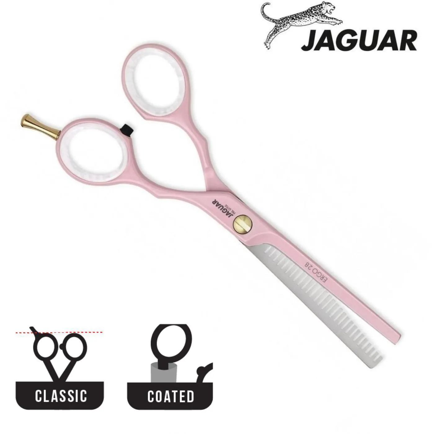 Jaguar Pre Style Ergo 28 Pink Thinning Scissors