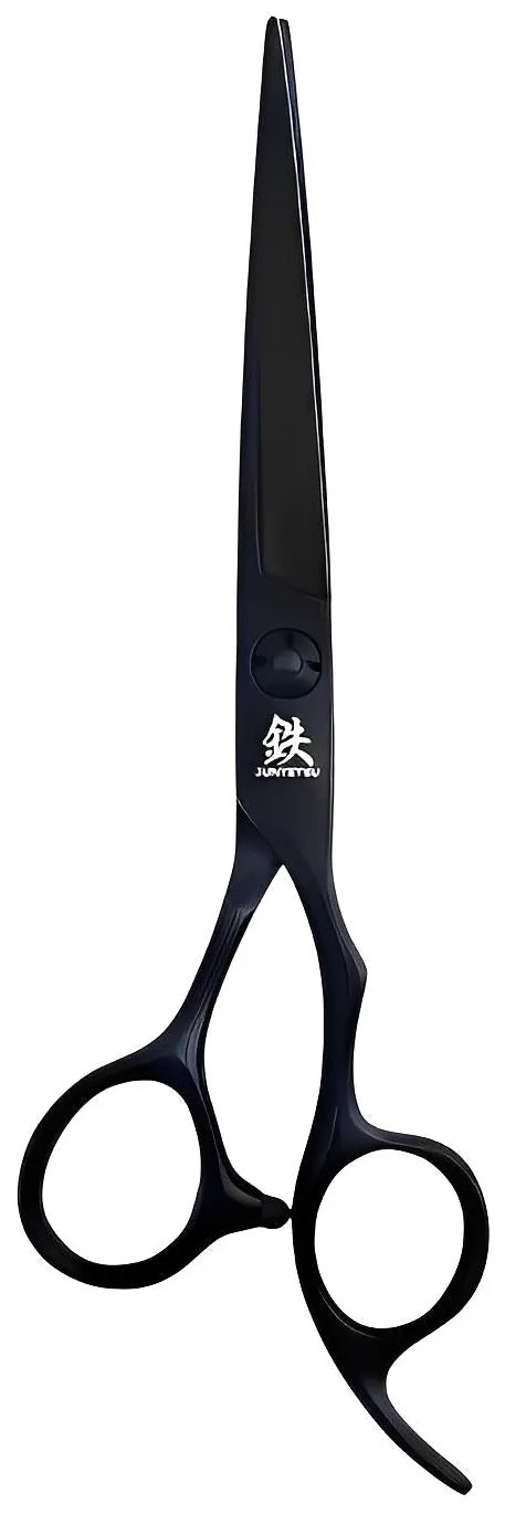 Juntetsu Matte Black Offset Hair Cutting Scissors