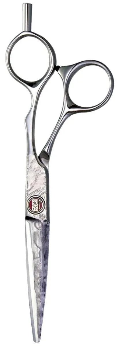 Kasho Damascus Offset Hair Cutting Scissors