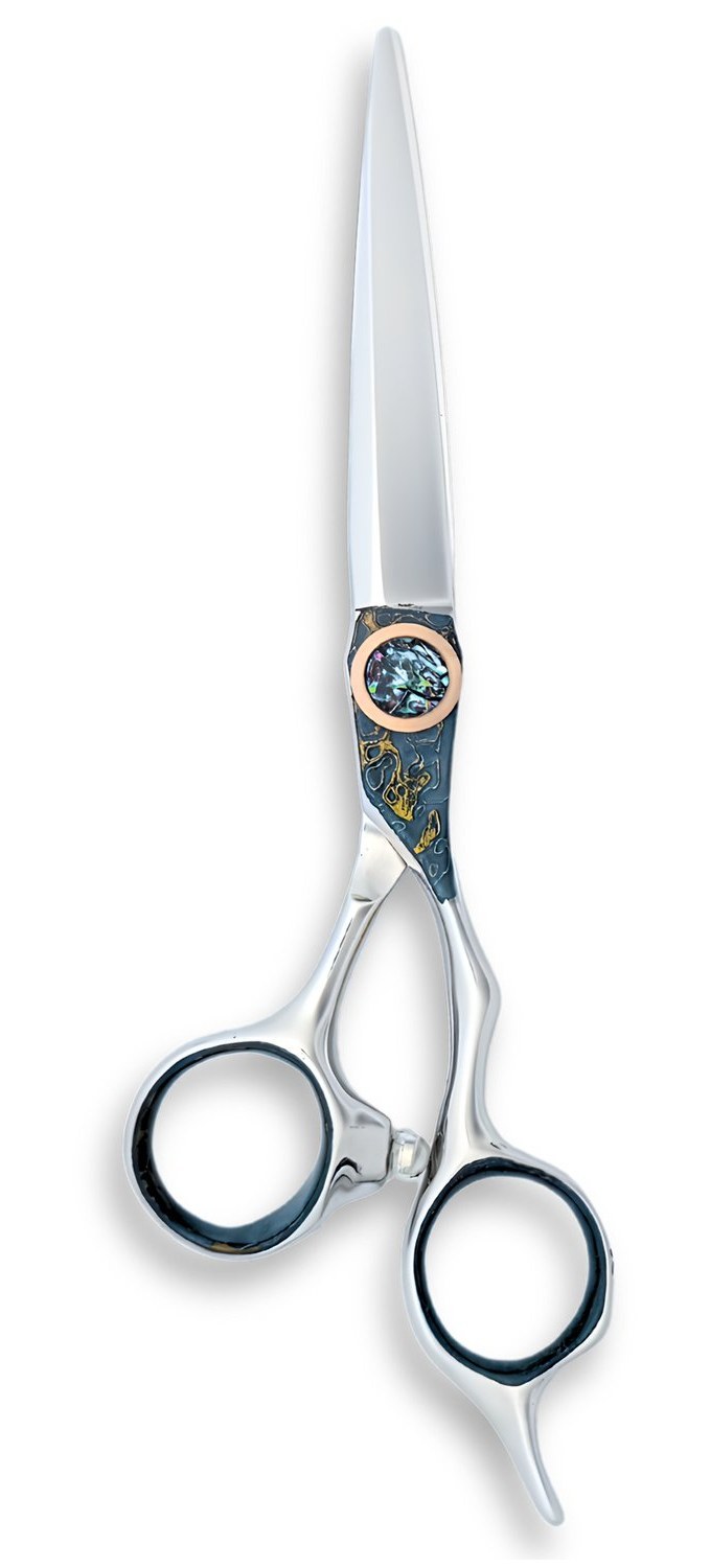 Saki Hand Painted Cobalt Alloy Hair Cutting Shears