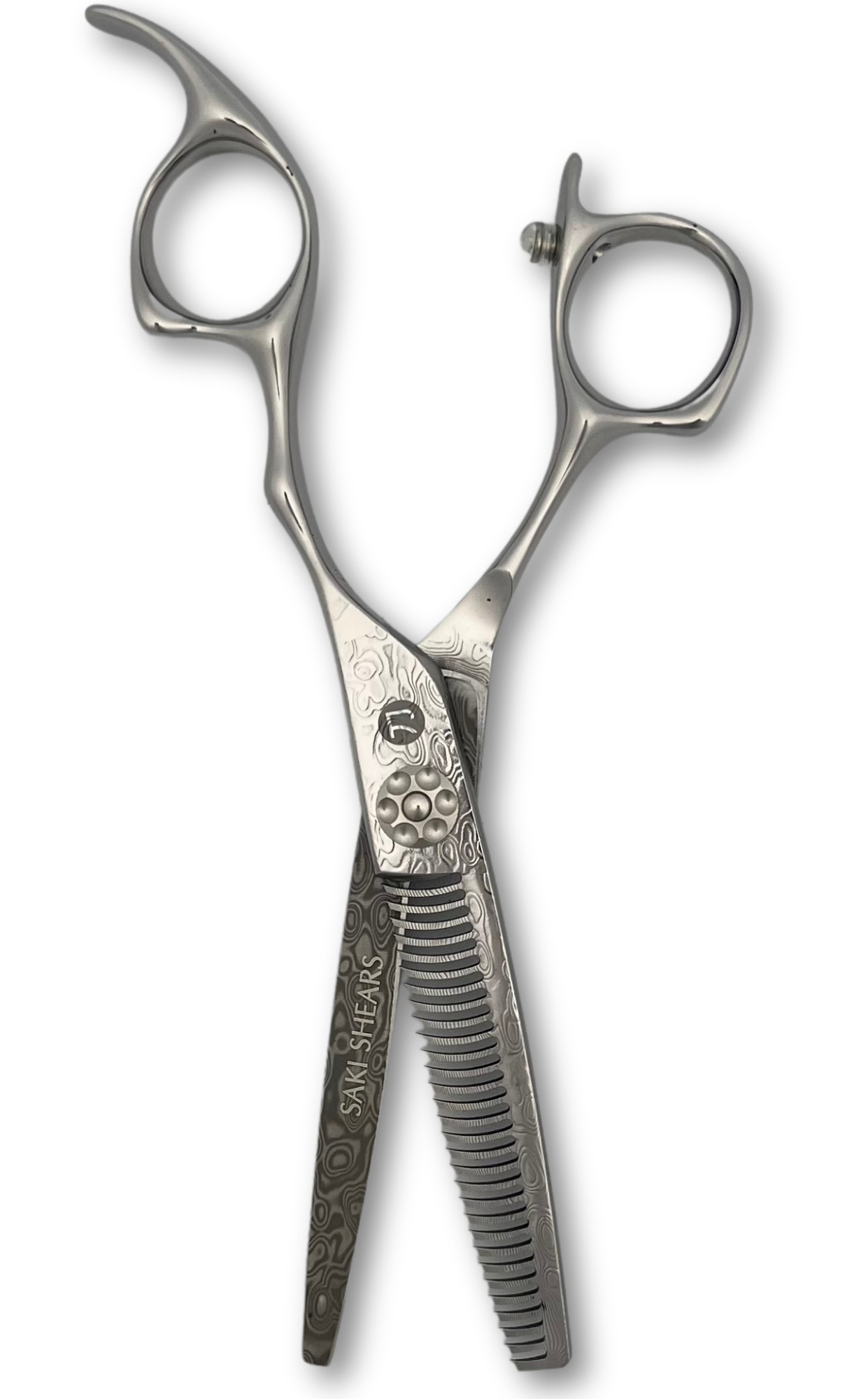 Saki Kanzen Damascus Thinning Shears