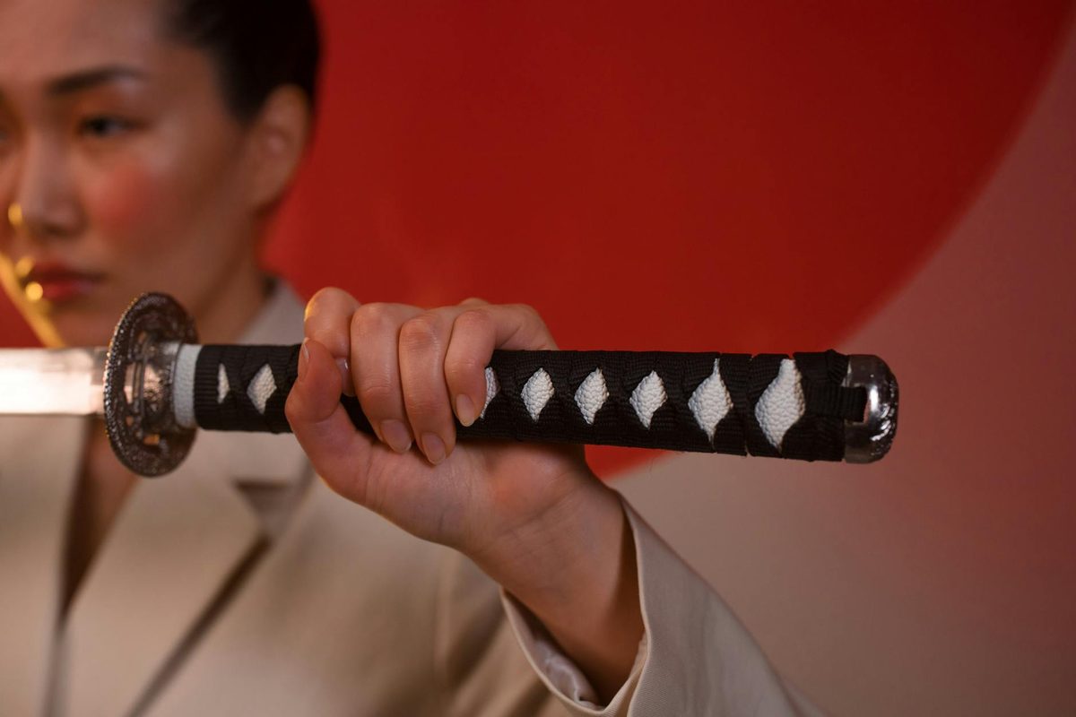 Japanese blade scissors used for professional hair cutting