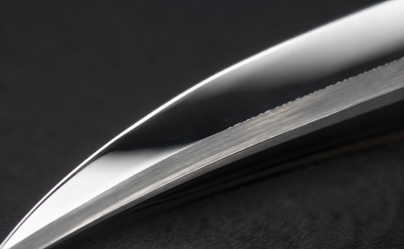 Illustrative macro of a shear blade with a smoothly curved convex surface.